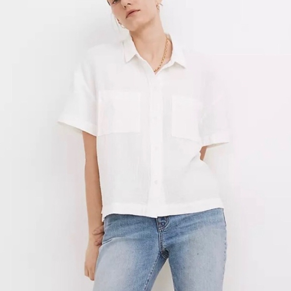 Madewell Lightspun Beachside Shirt size S